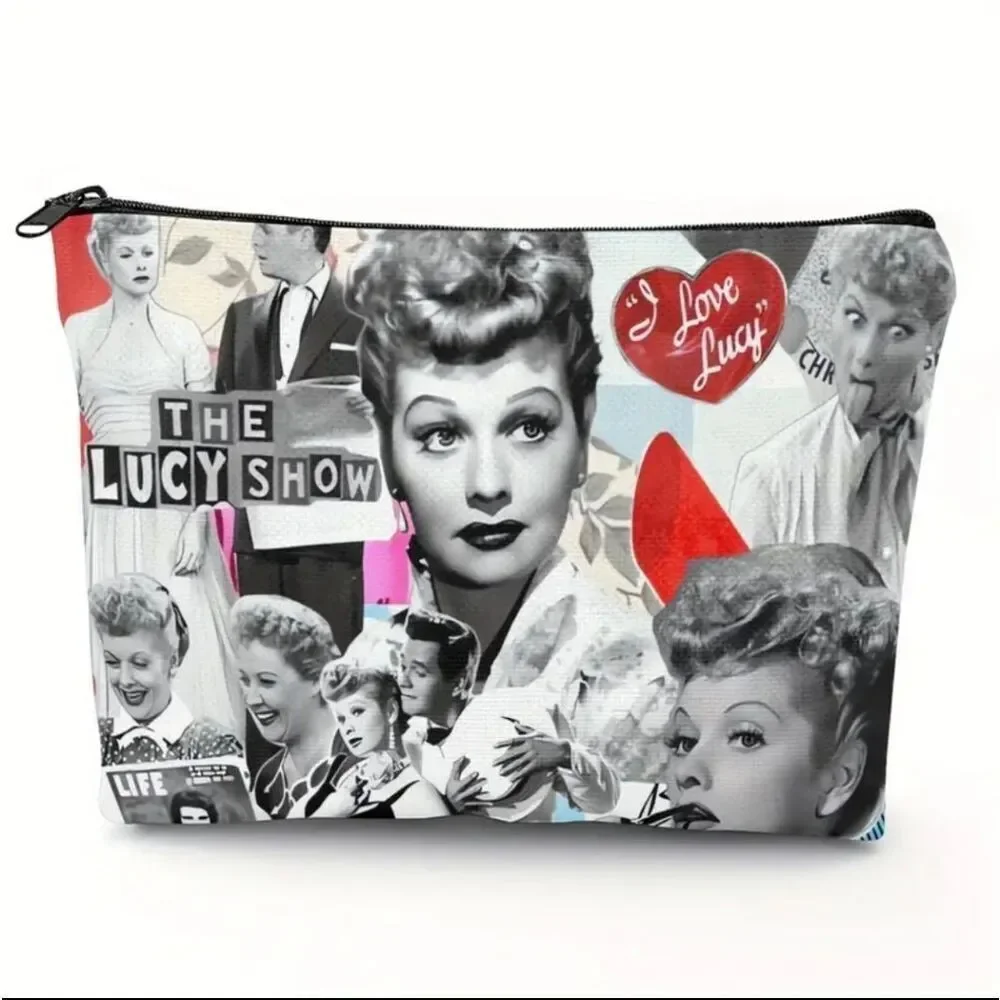 I Love Lucy Canvas Zippered Makeup Cosmetic Pouch
